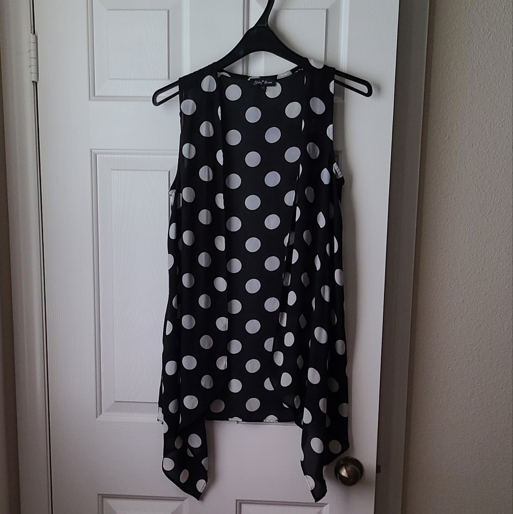 Slinky Brand Polka Dot Vest